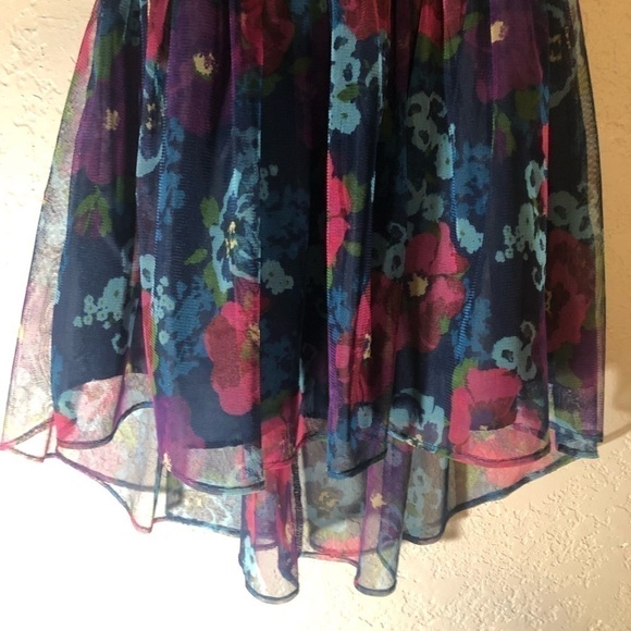 Youngland Embellished Floral Mesh Hi-Low Dress (Little Girls) 4T - Picture 2 of 8